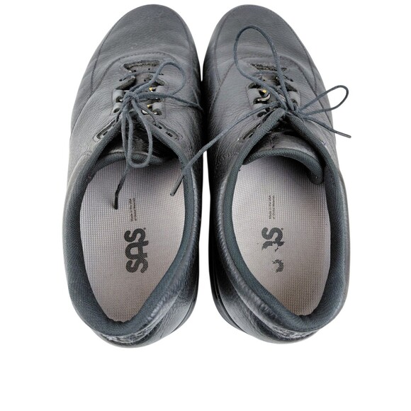 SAS Bout Time Mens 10 W Black Leather EZ Lace Up Comfort Casual Loafer Shoes main image 12